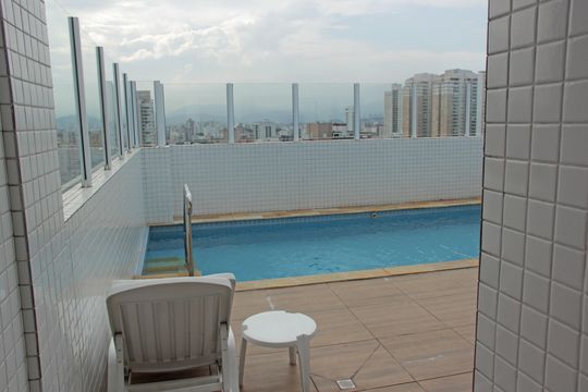 Área comum de apartamento para alugar com 1 quarto, 44m² em Ponta da Praia, Santos