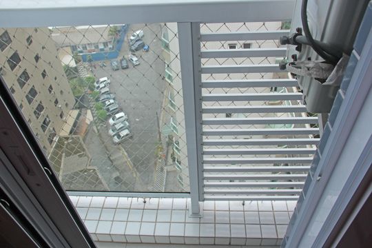 Varanda da Suite de apartamento para alugar com 1 quarto, 44m² em Ponta da Praia, Santos
