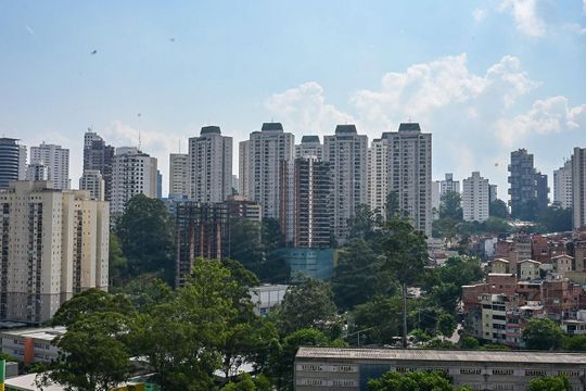Vista da Suíte de apartamento para alugar com 3 quartos, 142m² em Vila Andrade, São Paulo