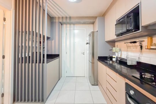 Cozinha e Área de Serviço de apartamento à venda com 1 quarto, 32m² em Jardim da Gloria, São Paulo