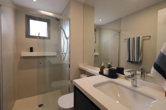 Banheiro da Suíte 2 de apartamento à venda com 3 quartos, 122m² em Tatuapé, São Paulo