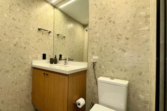 Banheiro de apartamento para alugar com 1 quarto, 21m² em Pinheiros, São Paulo
