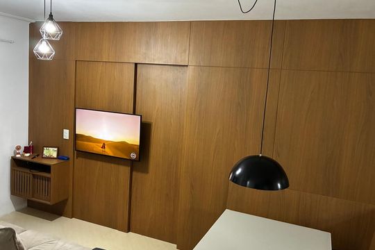 Sala de apartamento à venda com 2 quartos, 48m² em Vila Palmares, Santo André