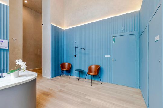 Hall Social Bloco  de kitnet/studio para alugar com 1 quarto, 25m² em Santo Amaro, São Paulo
