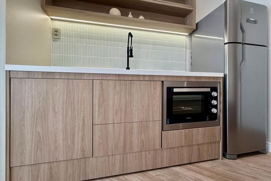 Cozinha   de kitnet/studio para alugar com 1 quarto, 25m² em Santo Amaro, São Paulo