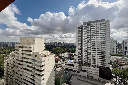 Vista  de kitnet/studio para alugar com 1 quarto, 25m² em Santo Amaro, São Paulo