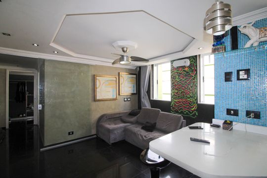 Sala de apartamento à venda com 2 quartos, 54m² em Panamby, São Paulo