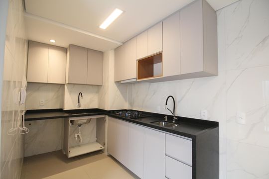 Cozinha de apartamento para alugar com 2 quartos, 44m² em Vila Andrade, São Paulo