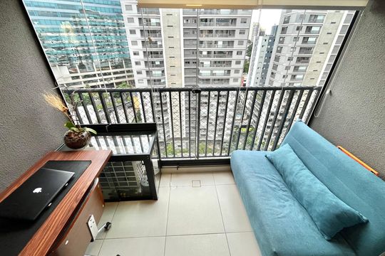 Varanda de kitnet/studio à venda com 1 quarto, 28m² em Vila Guarani (zona Sul), São Paulo