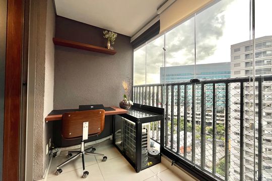 Varanda de kitnet/studio à venda com 1 quarto, 28m² em Vila Guarani (zona Sul), São Paulo