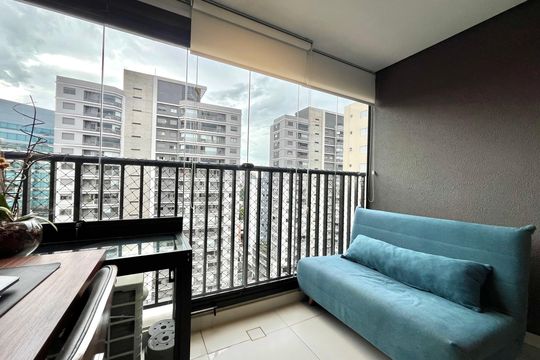 Varanda de kitnet/studio à venda com 1 quarto, 28m² em Vila Guarani (zona Sul), São Paulo