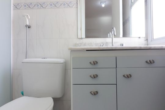 Banheiro da Suíte de apartamento para alugar com 2 quartos, 70m² em Vila Margarida, São Bernardo do Campo