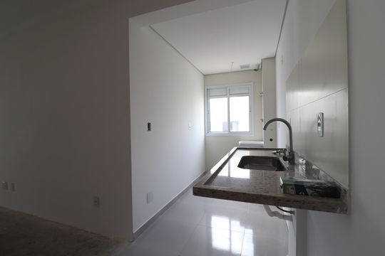 Cozinha de apartamento à venda com 2 quartos, 54m² em Vila Pires, Santo André