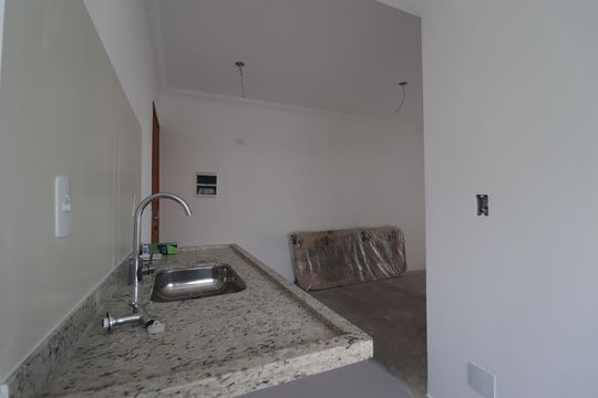 Cozinha de apartamento à venda com 2 quartos, 54m² em Vila Pires, Santo André