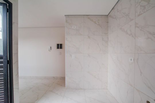 Cozinha de apartamento à venda com 2 quartos, 47m² em Vila Guarani, Santo André