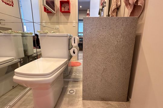 Lavabo de apartamento à venda com 3 quartos, 81m² em Santo Amaro, São Paulo
