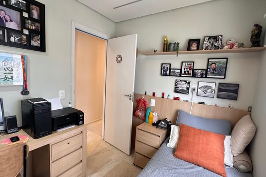 Quarto 2 de apartamento à venda com 3 quartos, 81m² em Santo Amaro, São Paulo
