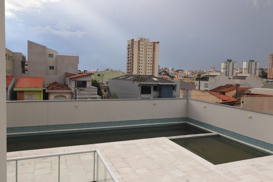 Varanda da Sala de apartamento à venda com 2 quartos, 54m² em Vila Pires, Santo André