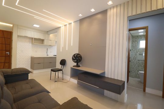 Sala de apartamento à venda com 2 quartos, 54m² em Vila Pires, Santo André