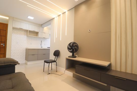 Sala de apartamento à venda com 2 quartos, 54m² em Vila Pires, Santo André