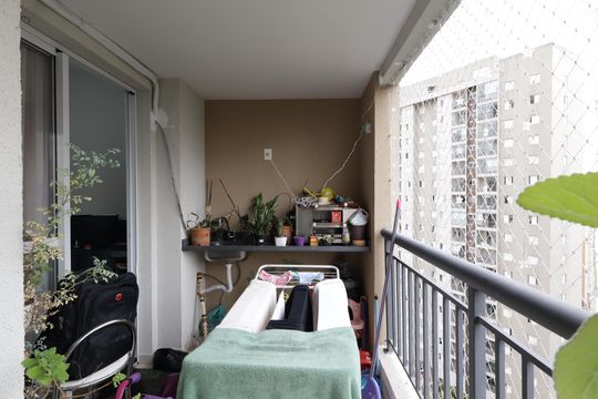 Varanda da Sala de apartamento para alugar com 2 quartos, 69m² em Vila Andrade, São Paulo