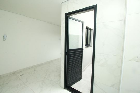 Cozinha de apartamento à venda com 2 quartos, 47m² em Vila Guarani, Santo André