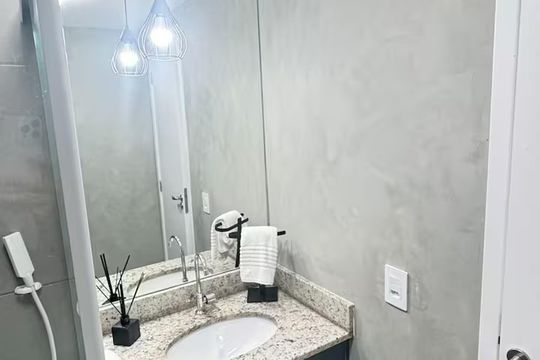 Banheiro de apartamento para alugar com 1 quarto, 23m² em Santa Cecilia, São Paulo