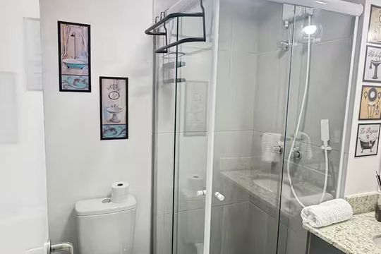 Banheiro de apartamento para alugar com 1 quarto, 23m² em Santa Cecilia, São Paulo