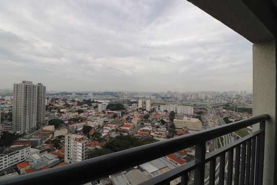 Varanda da Sala de apartamento para alugar com 2 quartos, 43m² em Vila Prudente, São Paulo
