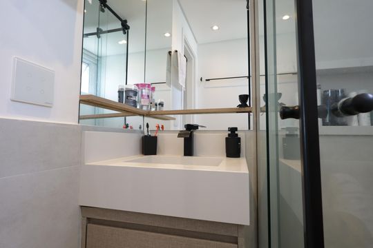 Banheiro da Suíte de apartamento à venda com 2 quartos, 69m² em Vila Andrade, São Paulo