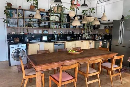 Cozinha de apartamento para alugar com 1 quarto, 135m² em Vila Buarque, São Paulo