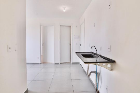 Cozinha de apartamento para alugar com 2 quartos, 34m² em Belenzinho, São Paulo