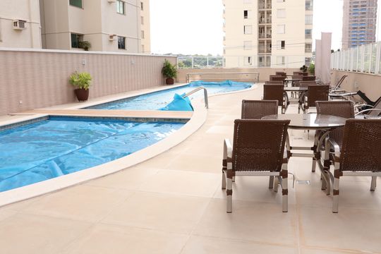Área comum - Piscina de apartamento para alugar com 3 quartos, 108m² em Jardim Goiás, Goiânia