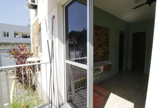 Varanda da Sala de apartamento à venda com 3 quartos, 65m² em Taquara, Rio de Janeiro