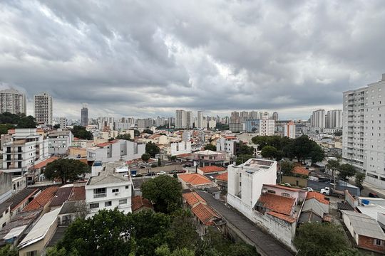 Sala - Sala de Jantar Varanda Vista de apartamento para alugar com 2 quartos, 56m² em Parque das Nações, Santo André