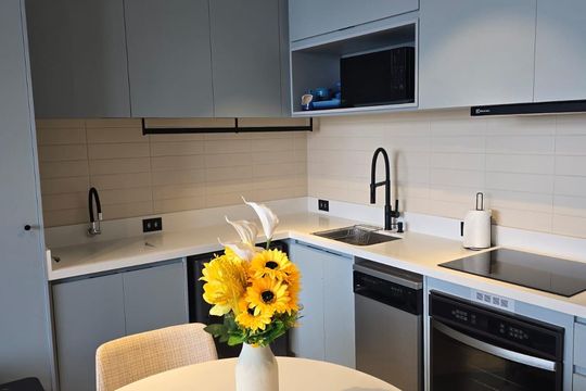 Cozinha de apartamento à venda com 1 quarto, 54m² em Pinheiros, São Paulo