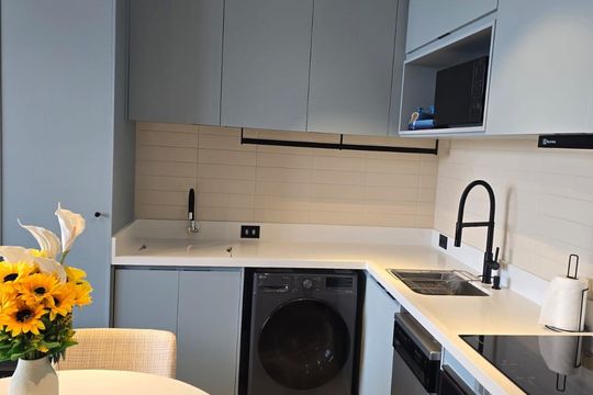 Cozinha de apartamento à venda com 1 quarto, 54m² em Pinheiros, São Paulo