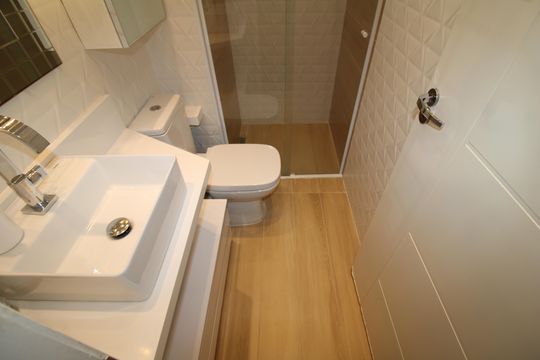 Banheiro de apartamento à venda com 2 quartos, 50m² em Jardim do Tiro, São Paulo