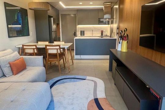 Sala de apartamento à venda com 1 quarto, 57m² em Vila Olímpia, São Paulo