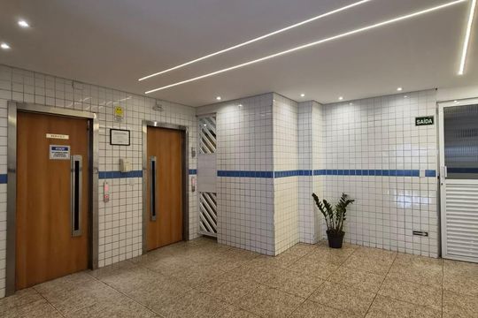 Área externa de apartamento para alugar com 1 quarto, 40m² em Boa Vista, São Vicente
