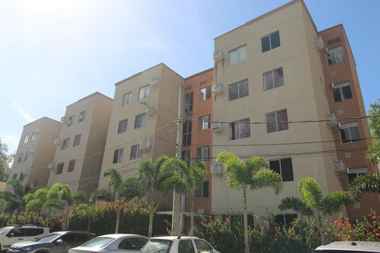 Fachada do bloco de apartamento à venda com 2 quartos, 62m² em Camorim, Rio de Janeiro