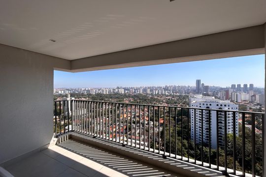 Varanda da Sala de apartamento à venda com 3 quartos, 77m² em Santo Amaro, São Paulo