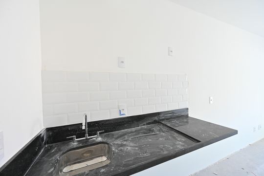 Cozinha de kitnet/studio para alugar com 1 quarto, 24m² em Vila Clementino, São Paulo