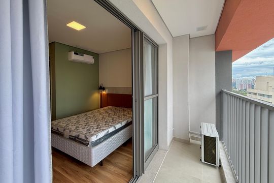 Sacada de kitnet/studio para alugar com 1 quarto, 25m² em Santo Amaro, São Paulo