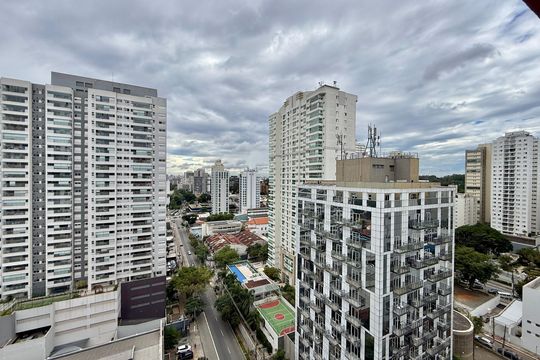 Vista  de kitnet/studio para alugar com 1 quarto, 25m² em Santo Amaro, São Paulo