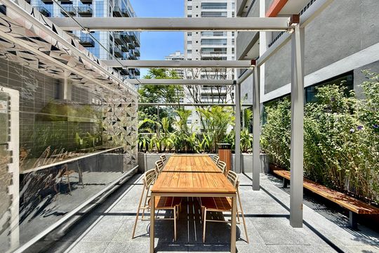 Churrasqueira  de kitnet/studio para alugar com 1 quarto, 25m² em Santo Amaro, São Paulo