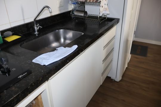 Cozinha de apartamento à venda com 2 quartos, 52m² em Vila Bela, São Paulo