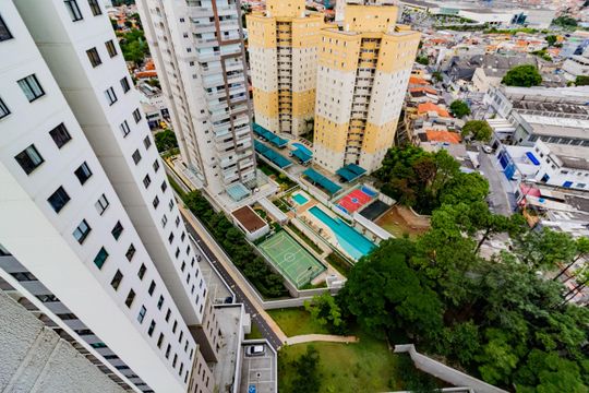 Varanda Sala vista de apartamento para alugar com 3 quartos, 92m² em Campininha, São Paulo