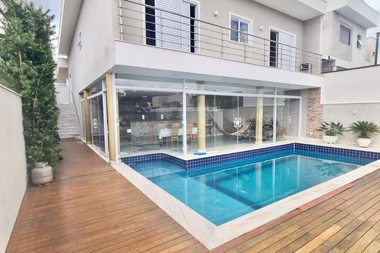 Área externa de casa de condomínio à venda com 4 quartos, 272m² em Swiss Park, Campinas