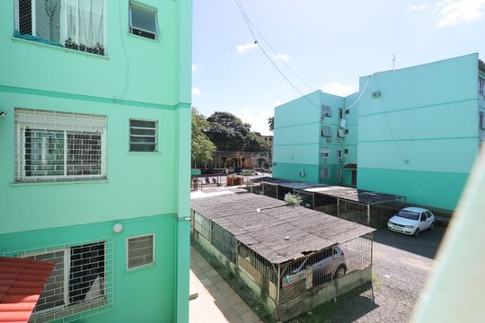 Vista da Sala de apartamento à venda com 1 quarto, 40m² em Humaitá, Porto Alegre